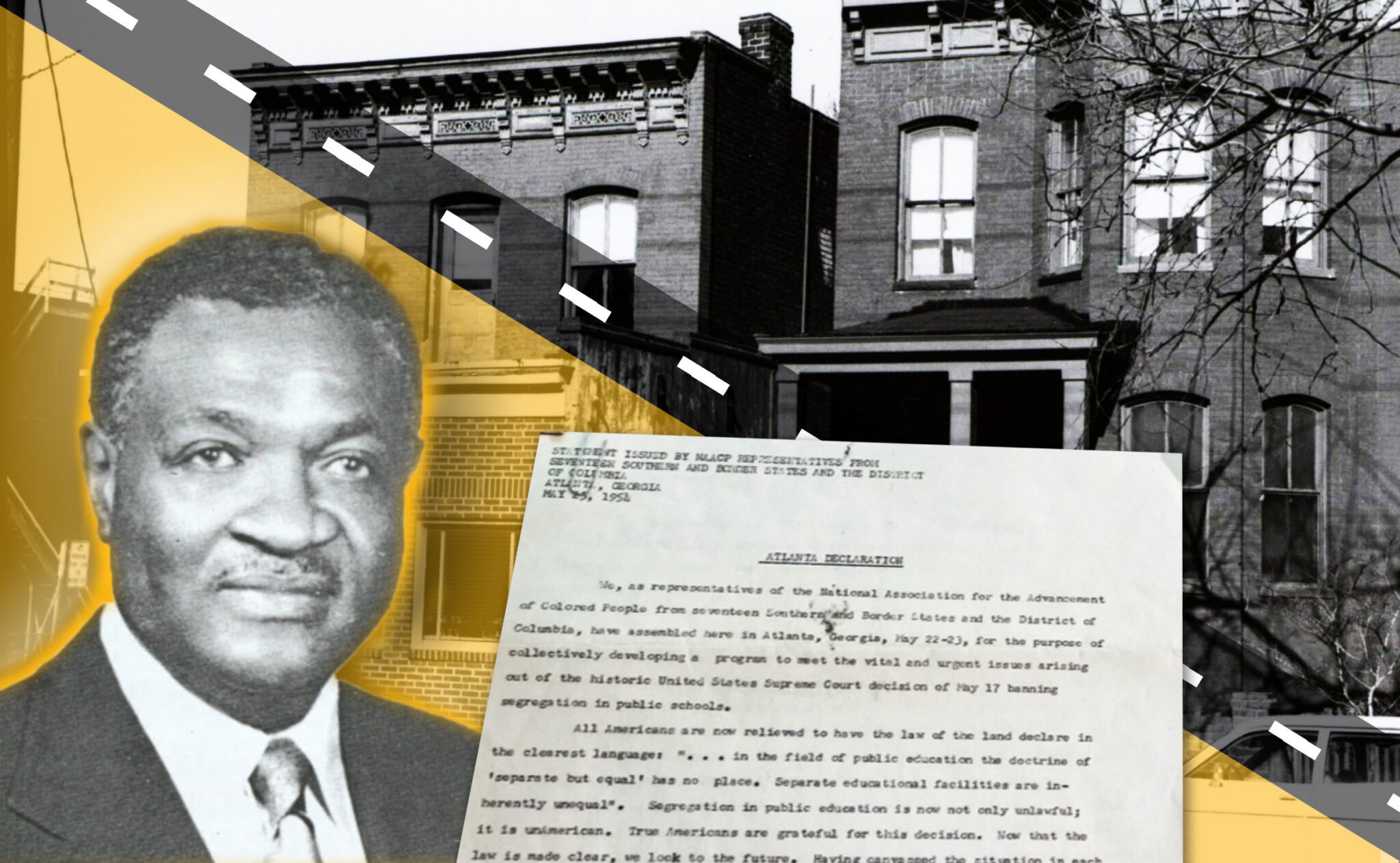 NAACP Atlanta Declaration document with civil rights leader portrait